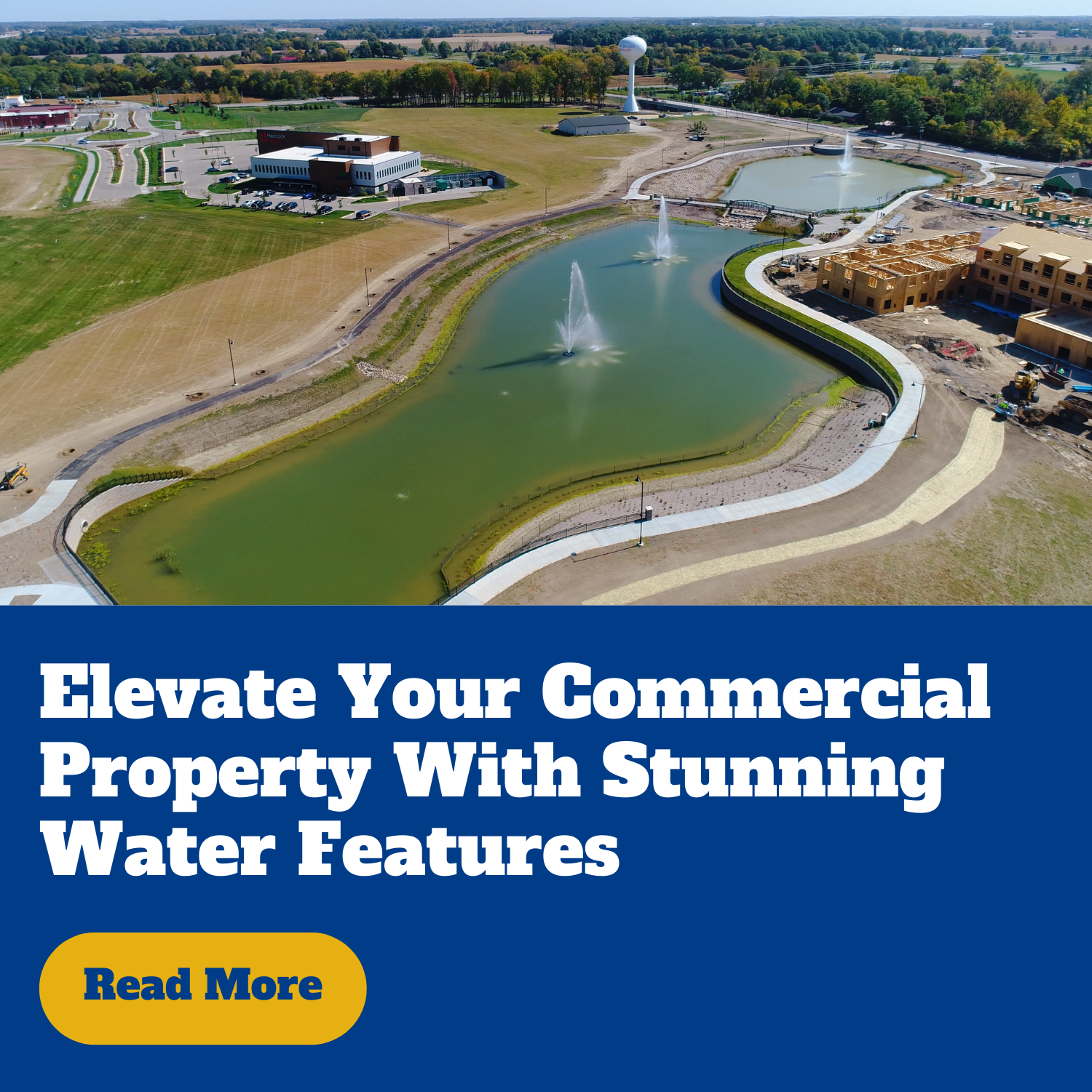 Elevate your commercial property with stunning water features