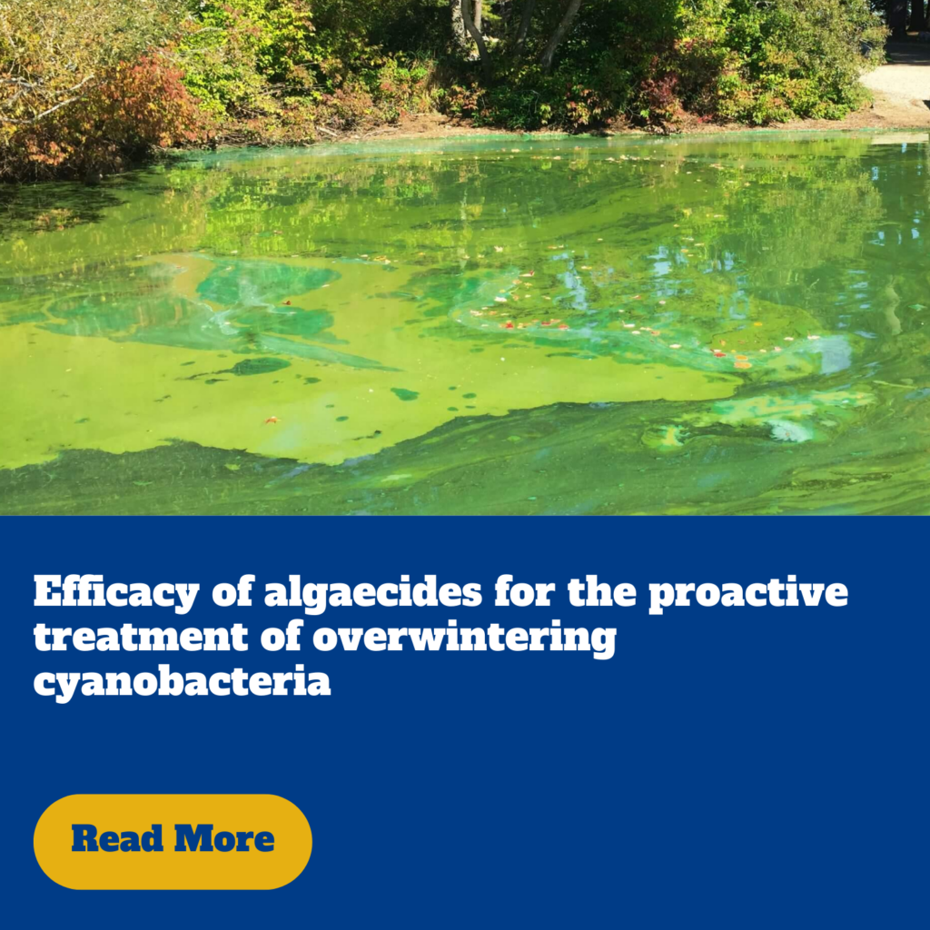 Efficacy of algaecides for the proactive treatment of overwintering cyanobacteria